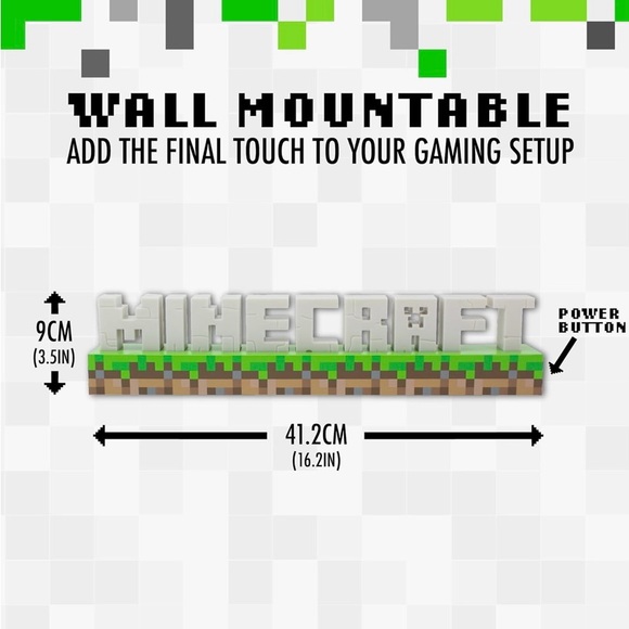NWT! Original packaging, unopened. Minecraft Logo Light for desk or wall - Picture 5 of 9